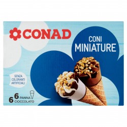 Gelato Cono Mini Panna Cioccolato Conad 6Pz