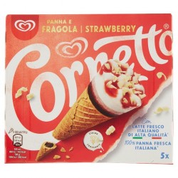 Gelato Cornetto Fragola Panna Algida 5Pz