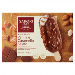 Gelato Stecco Panna e Caramello Salato  4X 260gr